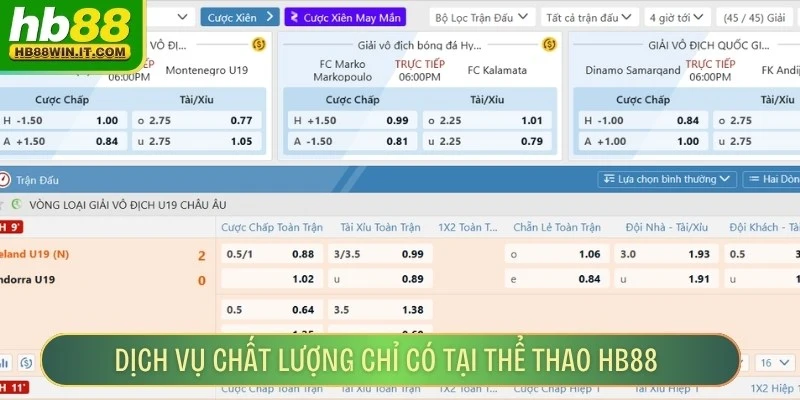 Thể thao HB88 đem đến những trận cầu đỉnh cao hàng ngày